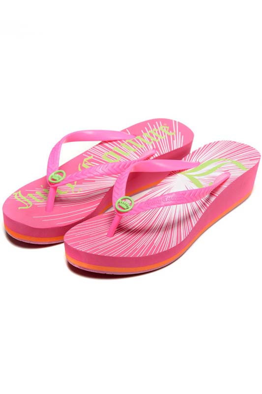 Juicy Couture Wedges Flip Flops Pink
